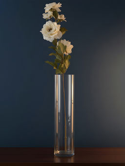 Aarvi Decor - White Peony Silk Stem Single Stem Flower