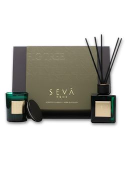 SEVA HOME - Fig Tree Gifting Set Luxury Scented Candle Gift Natural Soy Wax Candle
