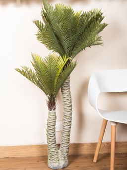 Aarvi Decor - Green Luxury Artificial Palm Tree With Base Big Size For Home Decor Without Pot