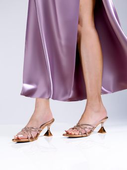 Monrow - Solena Rose Gold Sandals Heels