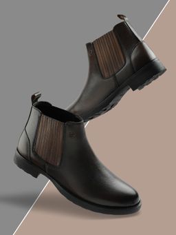 LIBERTY - Healers J757-01 Non Lacing Chelsea Boots For Men - Dark Brown