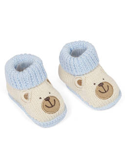 Baby Moo - Cute Bear Newborn Crochet Socks Booties - Multicolour