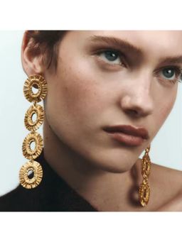 Putstyle - Lustre Loop Long Statement Fashion Jewellery Earrings