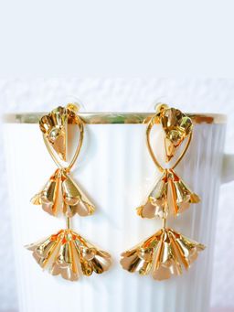 Putstyle - Elegant Triple Layer Floral Drop Statement Fashion Jewellery Earrings