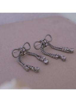 Putstyle - The Diamant Bow Tassel Earrings
