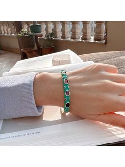 Putstyle - Colourful Metal Enamel Zircon Bracelet