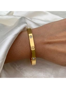 Putstyle - Stainless Steel Diamond Lock and Key Inspired Bracelets