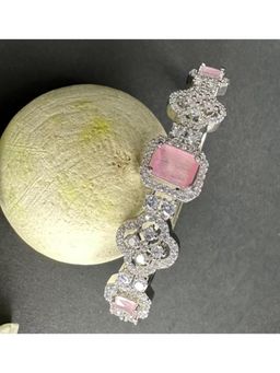Putstyle - Pastel Pink American Diamond Bracelet