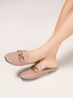 RSVP by Nykaa Fashion - Pink Chain Link Loafer Mules