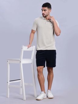 Tommy Hilfiger - Straight Fit Textured Mid Rise Shorts