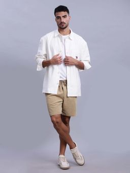 Tommy Hilfiger - Straight Fit Textured Mid Rise Shorts