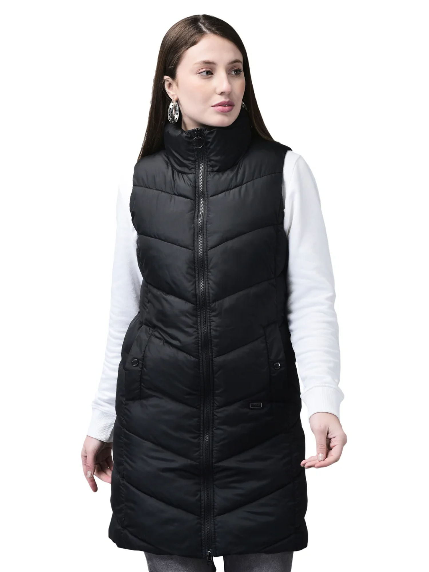 woods Women Black Solid Puffer Jacket-picture-25