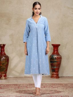 Cotton Culture - Women Cotton Blue Printed Kurta