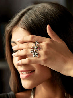 Shaya by CaratLane - Betty F Ring in 925 Silver