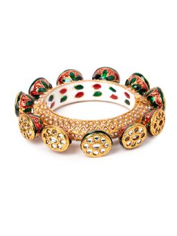 TIZORA - Rajwada Kundan Pacheli Bangle