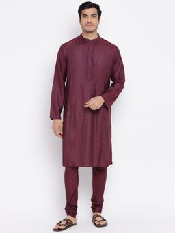 Fabindia - Wine Viscose Silk Woven (Set of 2)