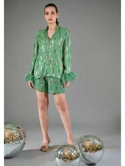 Taangerine Tiger - Hazel Feather Green Shirt
