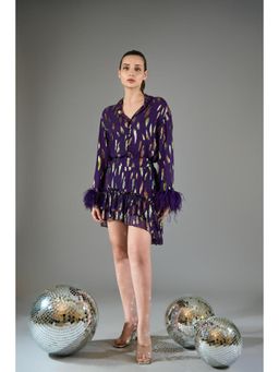 Taangerine Tiger - Hazel Feather Purple Shirt