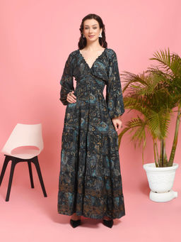 BOHOLYFE - Women Blue Tara Maxi Dress