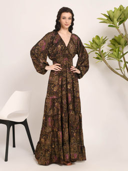 BOHOLYFE - Women Brown Selene Sunset Maxi Dress