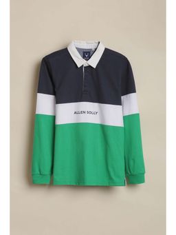 Allen Solly - Boys Multi-Color Colorblock Polo Neck T-shirt