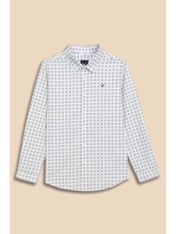 Allen Solly - Boys White Printed Casual Shirt