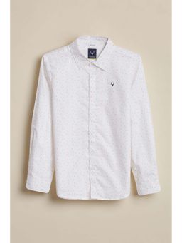 Allen Solly - Boys White Printed Casual Shirt