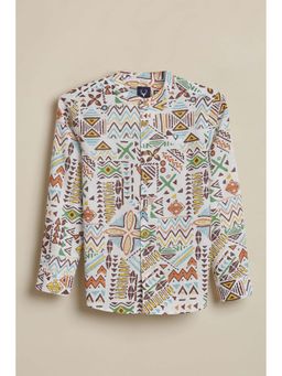 Allen Solly - Boys Multi-Color Printed Casual Shirt