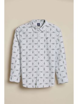 Allen Solly - Boys Grey Printed Casual Shirt