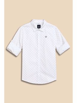 Allen Solly - Boys White Printed Casual Shirt
