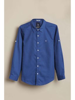 Allen Solly - Boys Blue Textured Casual Shirt
