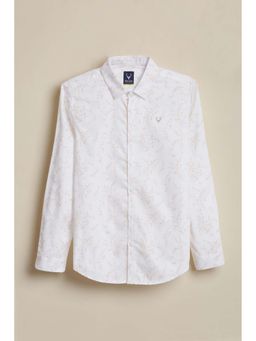 Allen Solly - Boys Beige Floral Printed Casual Shirt