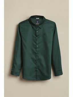 Allen Solly - Boys Green Solid Casual Shirt