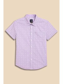 Allen Solly - Boys Lavender Printed Casual Shirt