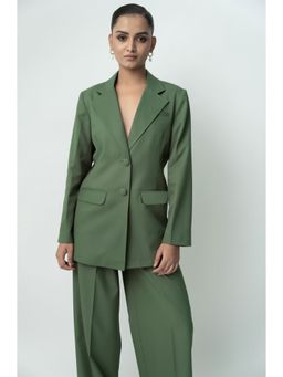 Qua - Green Oversized Tailored Blazer