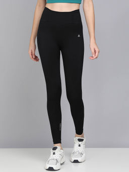 Kobo - Black Ankle Length Sports Leggings