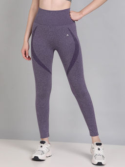 Kobo - Purple Ankle Length Sports Leggings