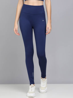 Kobo - Navy Blue Ankle Length Sports Leggings