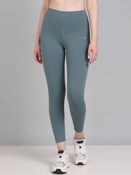 Kobo - Green Ankle Length Sports Leggings