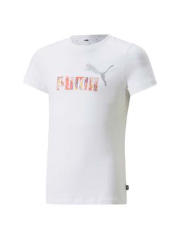 Puma - Ess Bloom Logo Girls White T-Shirts