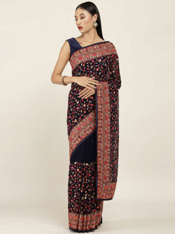 Soch - Embellished Georgette Saree with Unstitched Blouse