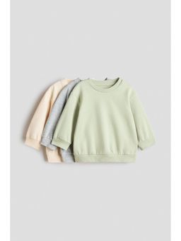 H&M - Unisex White 3-Pack Cotton Sweatshirts