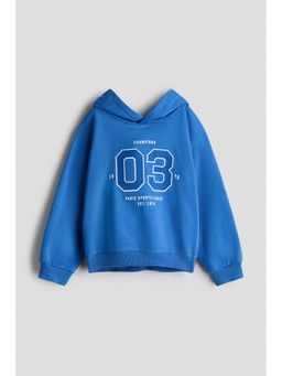 H&M - Boys Blue Printed Hoodie