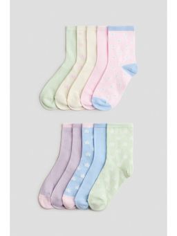 H&M - Girls Green 10-Pack Socks