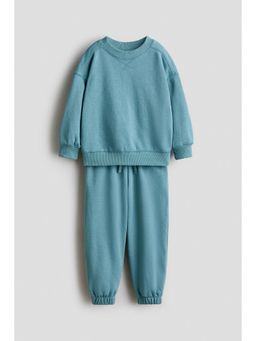 H&M - Boys Turquoise 2-Piece Sweatshirt And Joggers