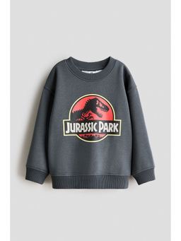 H&M - Boys Grey Printed Sweatshirt