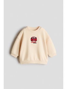 H&M - Boys Beige Printed Sweatshirt