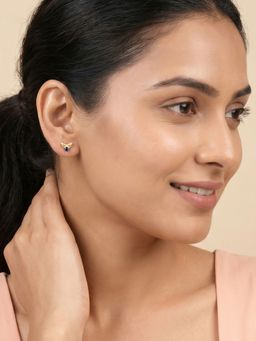 GIVA - Golden Bee Blue Stone Stud Earrings
