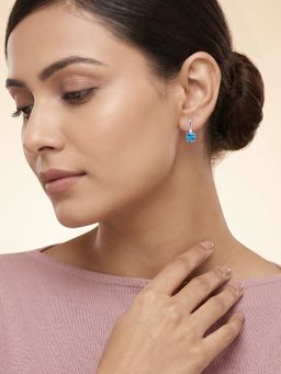 GIVA - Blue Crystal Drop Earrings