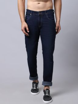 Cantabil - Men Dark Carbon Blue Jeans